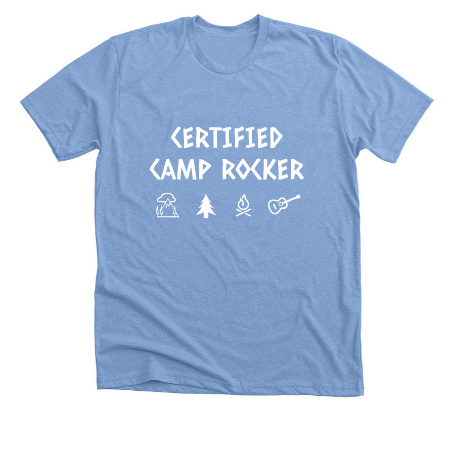 Camp Rock Tees, a Heather Carolina Blue Premium Unisex Tee