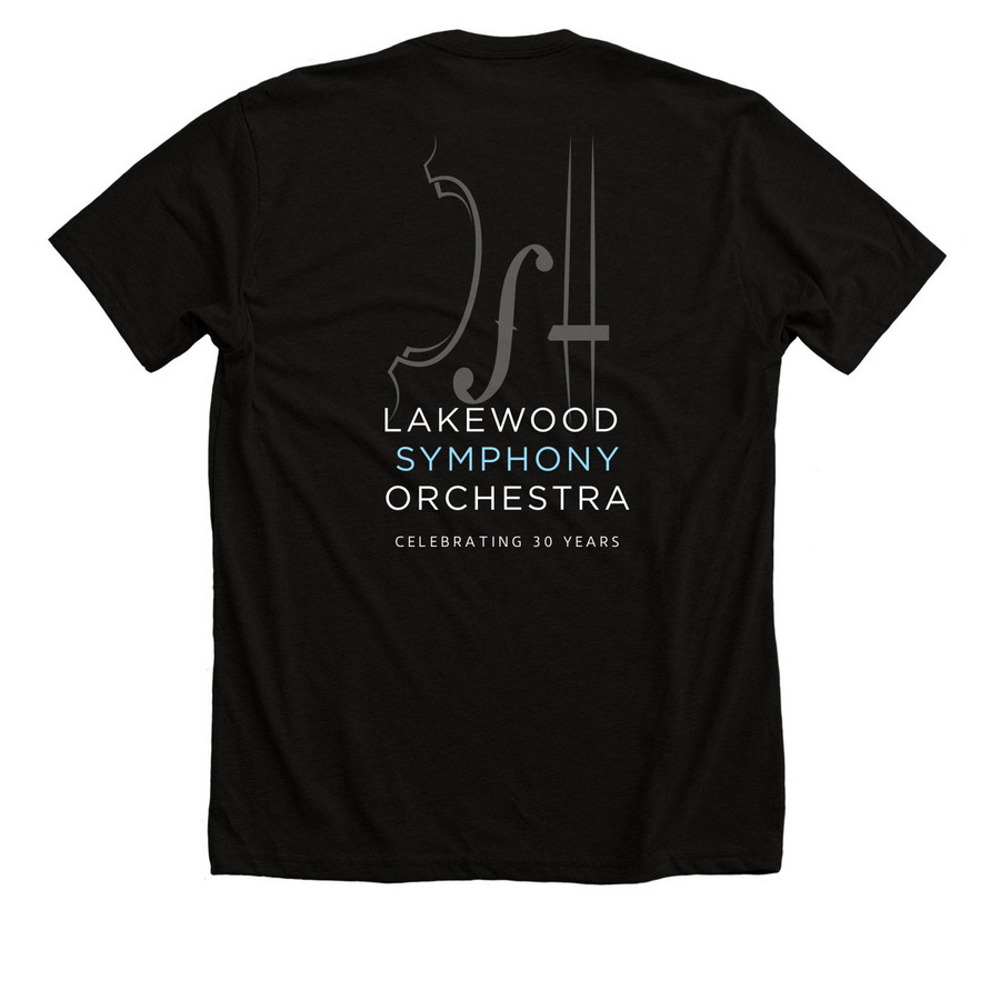 2025-2026 LSO Symphony Winning Design, a Solid Black Blend Premium Unisex Tee (back-view)