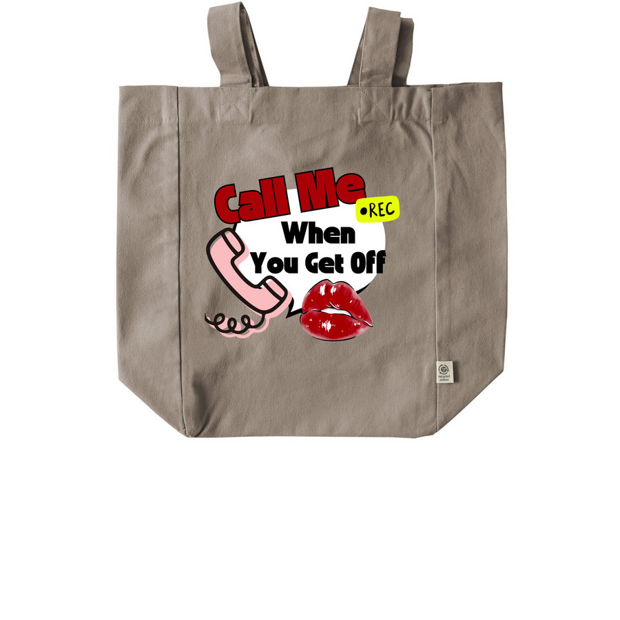Call Me Tote, a Pumice Recycled Cotton Tote Bag