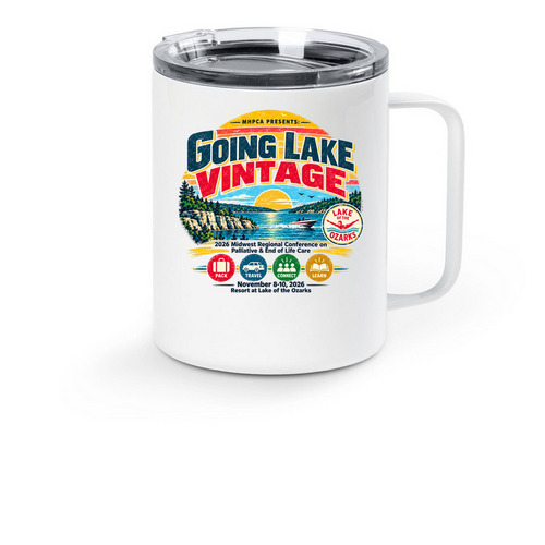 Going Lake Vintage Travel Mug, a White Stainless Steel Travel Mug