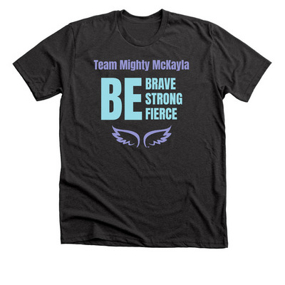 Mighty McKayla ASF Fundraiser, a Dark Grey Heather Premium Unisex Tee