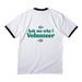 First Step Volunteer, a White/ Jet Black Cotton Ringer Tee (back-view)