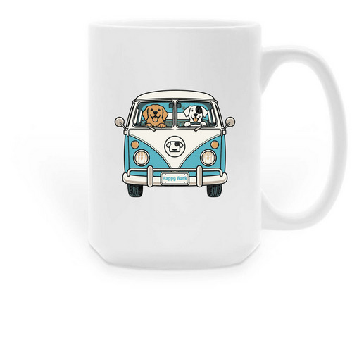 Bark n Sip, a White Large Coffee Mug