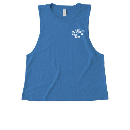 Roller Derby: Anti Pea Whistle Whistling Club, a Azure Blue Allmade Eco Triblend Women?s Muscle Tank