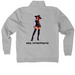 GODS_ PUTANGREYJA, a Dark Grey Heather Nike Women's Club Half Zip Pullover (back-view)