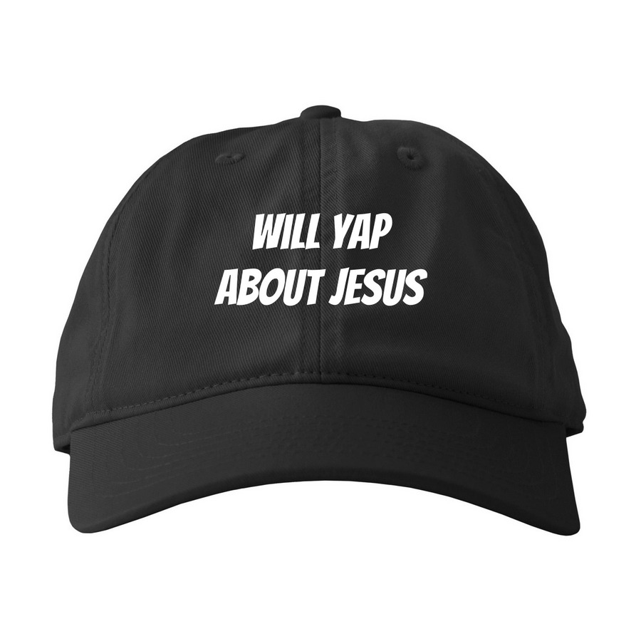Will Yap Hat, a Black Printed Eco Baseball Cap