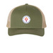 Hats, a Army Olive Green/ Tan Printed Five-Panel Trucker Cap