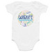 Camera Baby - Infant, a White Infant Onesie (back-view)