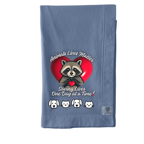 Animals Lives Matter of East Texas, a Blue Jean Comfort Colors Blanket