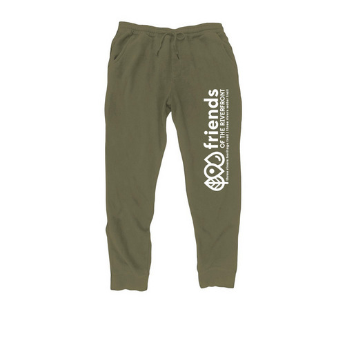 Friend of the Riverfront- Land & Water Jogger, a Army Midweight Fleece Joggers