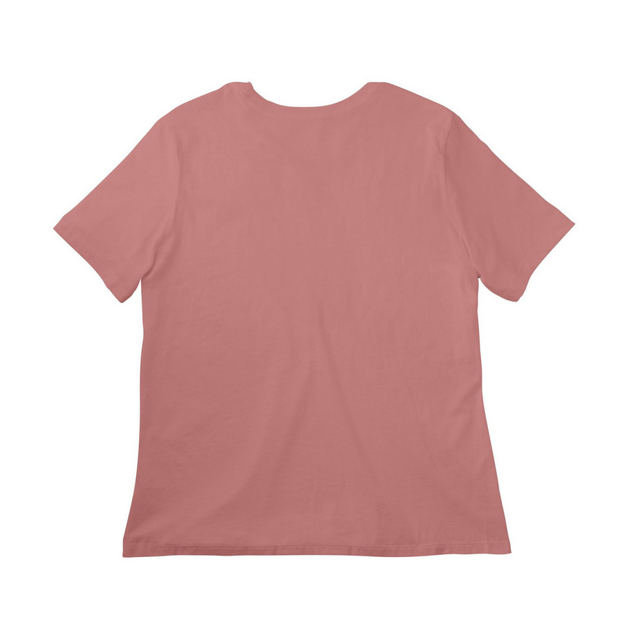Buny Momma Floral, a Mauve Women?s Relaxed Cotton Tee (back-view)