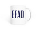 EFAD Ceramic Mugs, a White Coffee Mug
