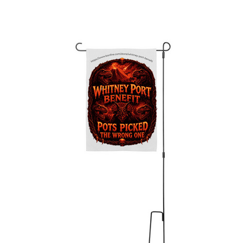 Yard Sign, a White 12" x 18" Yard Flag with Stake
