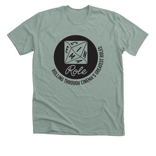 Cinema Role Logo & Tagline, a Heather Sage Premium Unisex Tee