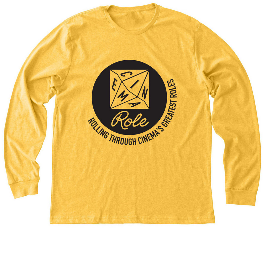 Cinema Role Logo & Tagline, a Heather Yellow Gold Premium Long Sleeve Tee