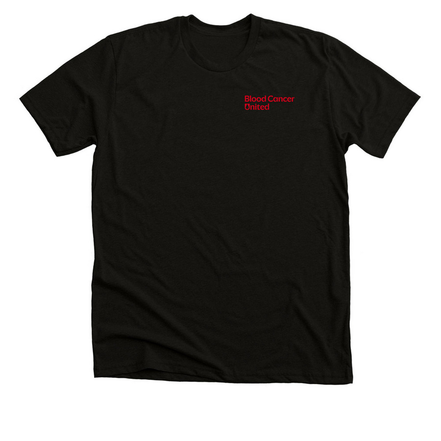 Blood Cancer United-Unbreakable Black, a Solid Black Blend Premium Unisex Tee