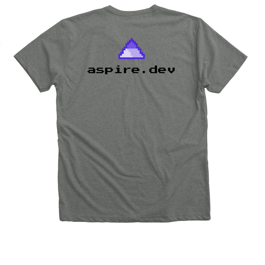 Aspire Conf - Choose Your Starter, a Deep Heather Premium V-Neck Tee (back-view)