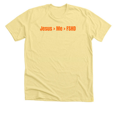FSHD Walk and Roll Fundraiser, a Heather Yellow Gold Premium Unisex Tee