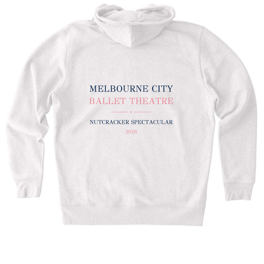 2026 Nutcracker Spectacular, a Cool Heather Grey Stanley/Stella Unisex Cultivator 2.0 Zip Up Hoodie (back-view)