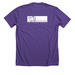 Defend Human Rights, a Heather Team Purple Premium Unisex Tee (back-view)