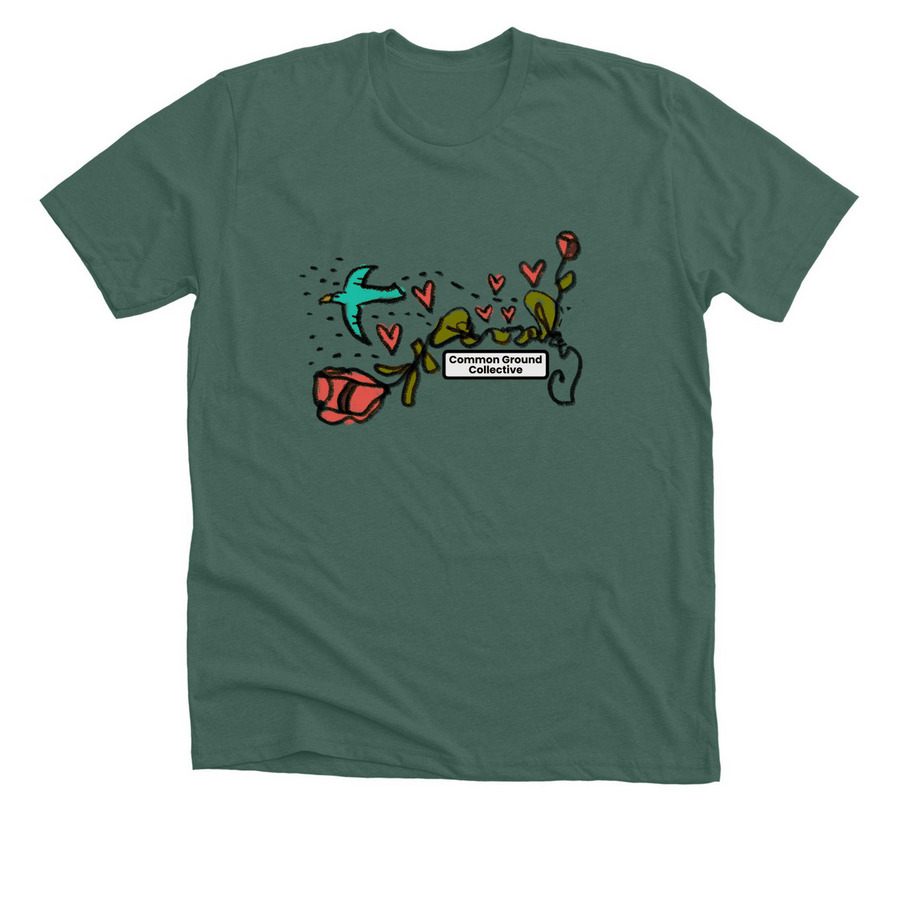 Common Ground Collective, a Heather Forest Premium Unisex Tee