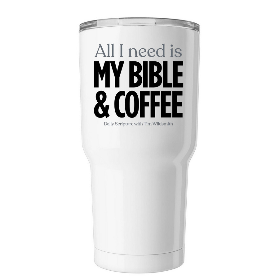 Bible Love Coffee Tumbler (30oz), a White Insulated Tumbler