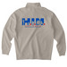 Hearts In Motion Quarter Zip Pullover, a Cement Midweight Quarter Zip Pullover (back-view)