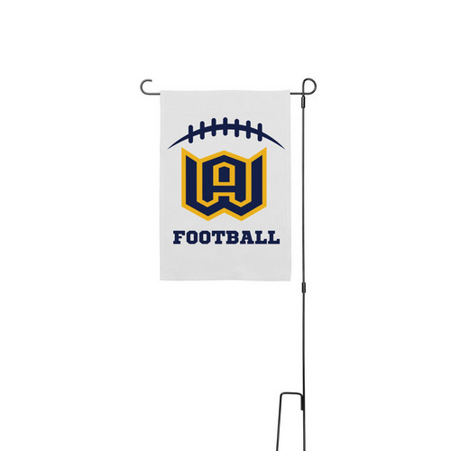 WA Football Yard Flag, a White 12" x 18" Yard Flag with Stake