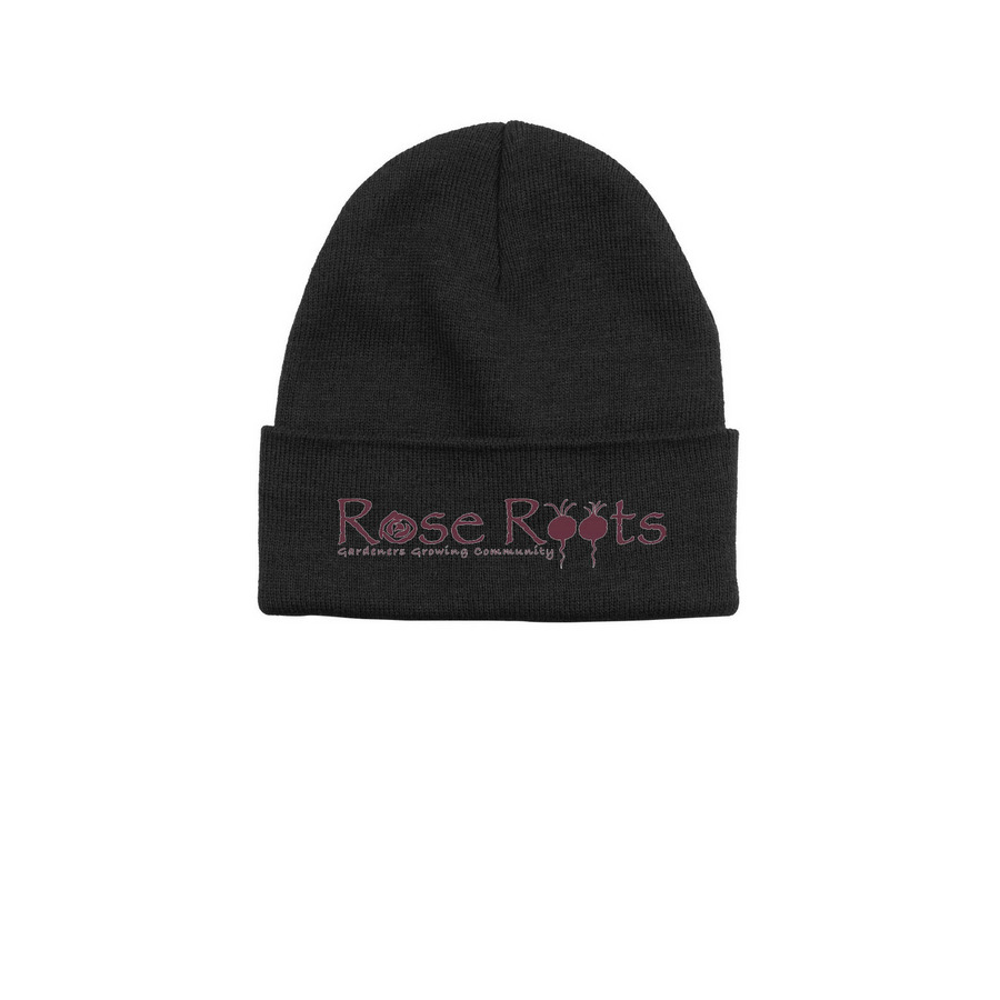 Eco-Friendly Winter Beanies, a Black Printed Base Camp Beanie