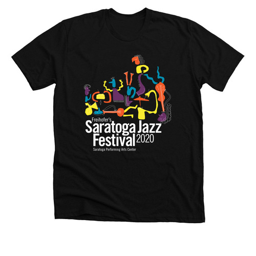 Freihofer's Saratoga Jazz Festival 2020, a Solid Black Blend Premium Unisex Tee