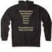 The 'Henny Built' Collection, a Black Heavyweight Pullover Hoodie (back-view)