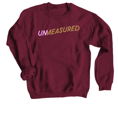 UNMEASURED Sweatshirt, a Maroon Crewneck Sweatshirt