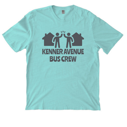 KABC High-5, a Saltwater Blue Allmade Organic Cotton Mineral Dye Tee
