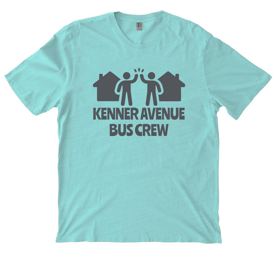 KABC High-5, a Saltwater Blue Allmade Organic Cotton Mineral Dye Tee