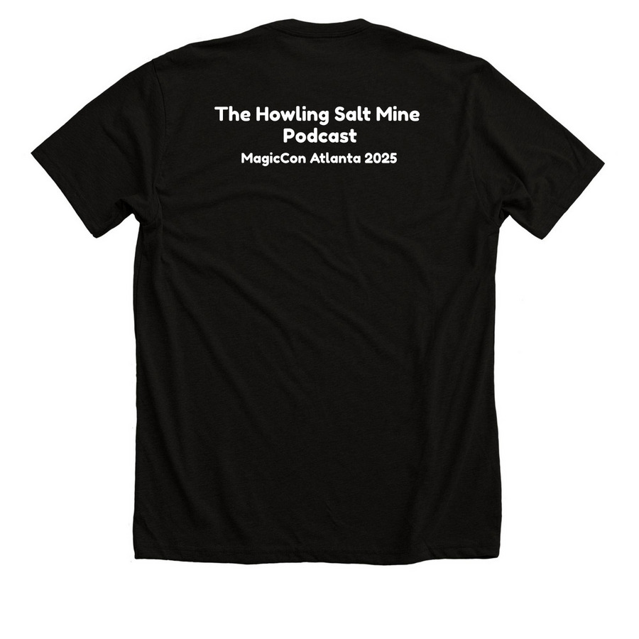 Stay Peachy, a Solid Black Blend Premium Unisex Tee (back-view)