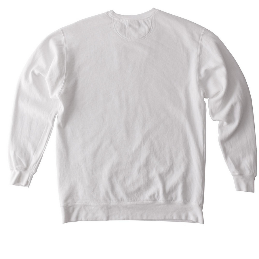 Tomato Cats Long Sleeve, a White Comfort Colors Crewneck Sweatshirt (back-view)