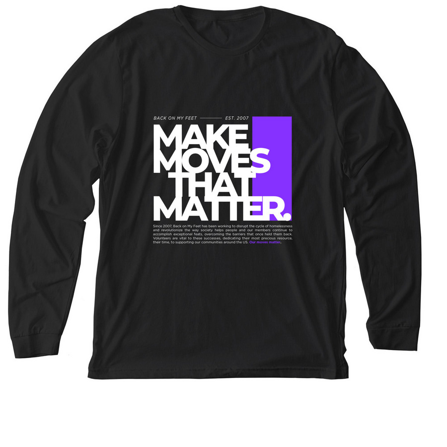 MMTM Volunteer Shirt Dark, a Solid Black Blend Premium Long Sleeve Tee