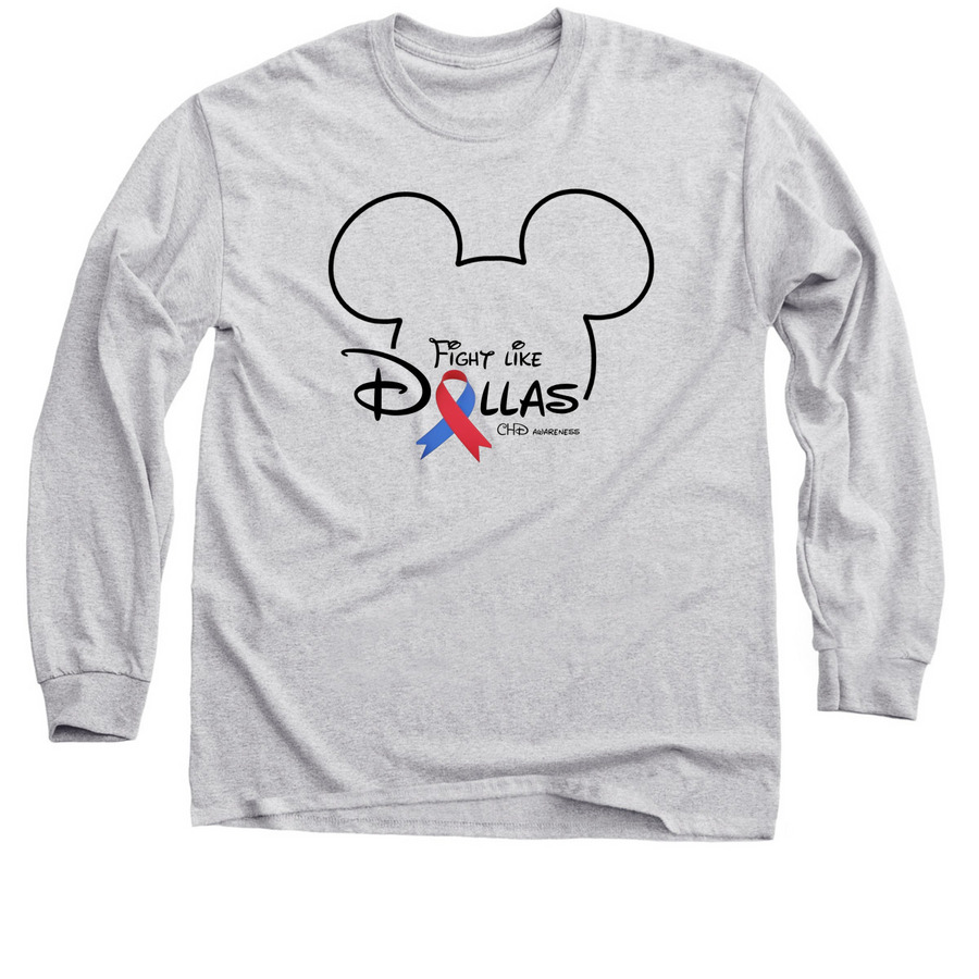 Disney Fight Like Dallas, a Sport Grey Classic Long Sleeve Tee
