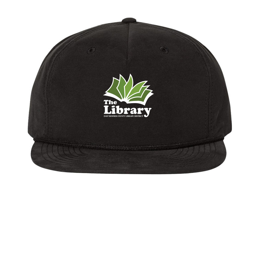 Library Logo Hat, a Black Printed Umpqua Snapback Cap
