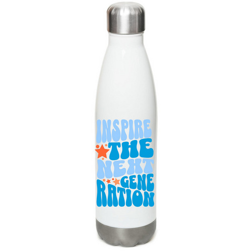 40th Anniversary Water Bottle, a White Stainless Steel Water Bottle