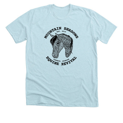 MSER Merch Spring 2023, a Heather Ice Blue Premium Unisex Tee