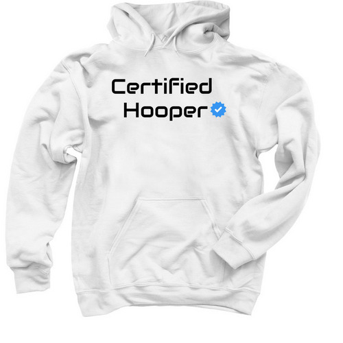 Certified Hooper, a White Pullover Hoodie
