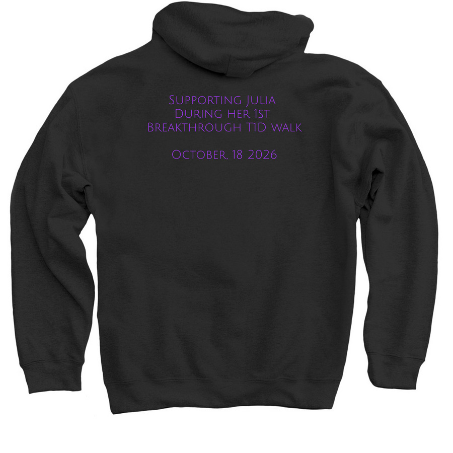 Jules Crew, a Black Pullover Hoodie (back-view)