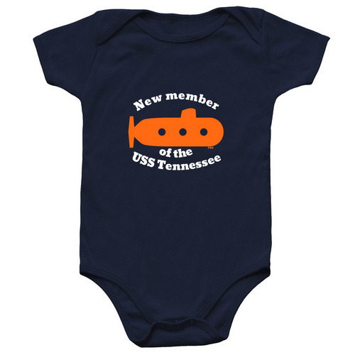 New Member, a Navy Infant Onesie