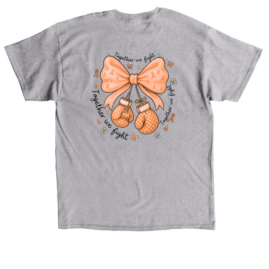 Together We Fight- Checkered, a Sport Grey Classic Unisex Tee (back-view)