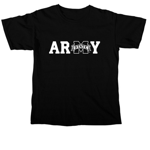 ARMY MS State - White, a Black Comfort Colors Unisex Tee