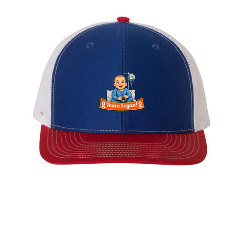 Hat!, a Royal/ White/ Red Printed Snapback Trucker Cap