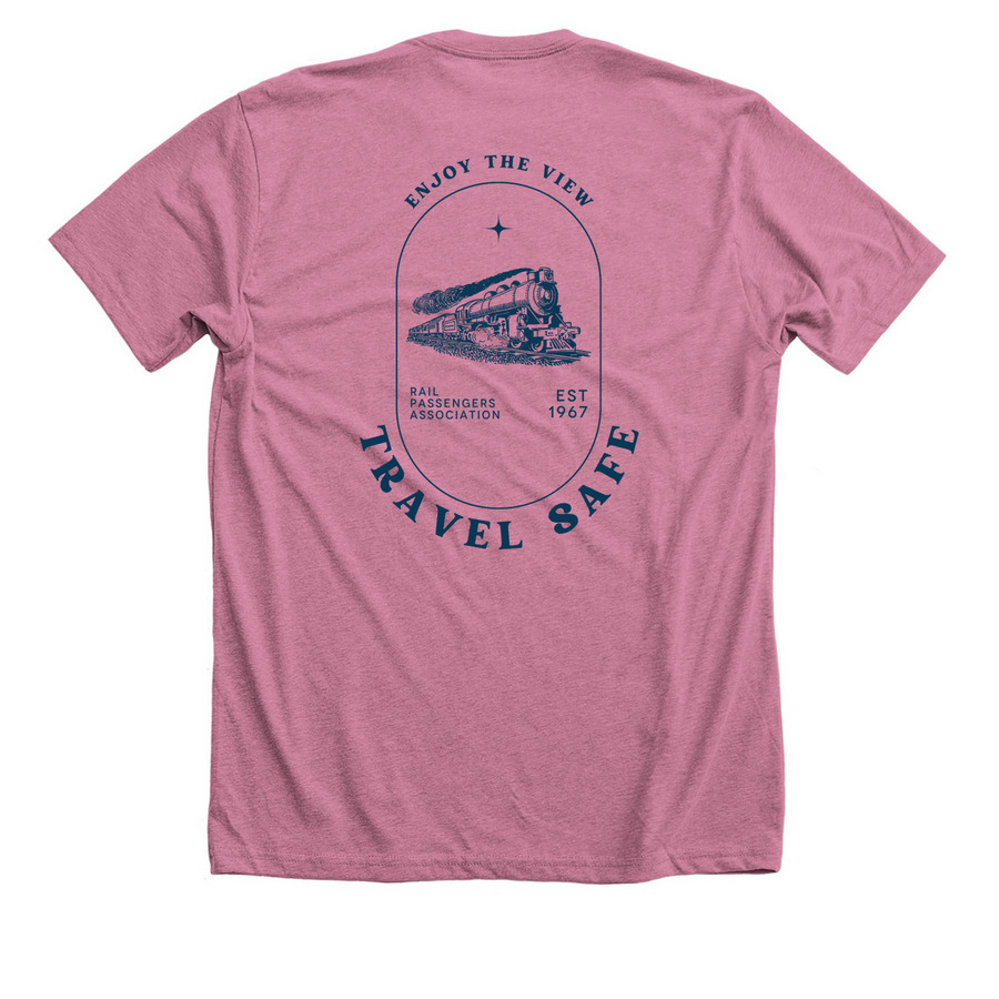 Enjoy The View, a Heather Mauve Premium Unisex Tee (back-view)