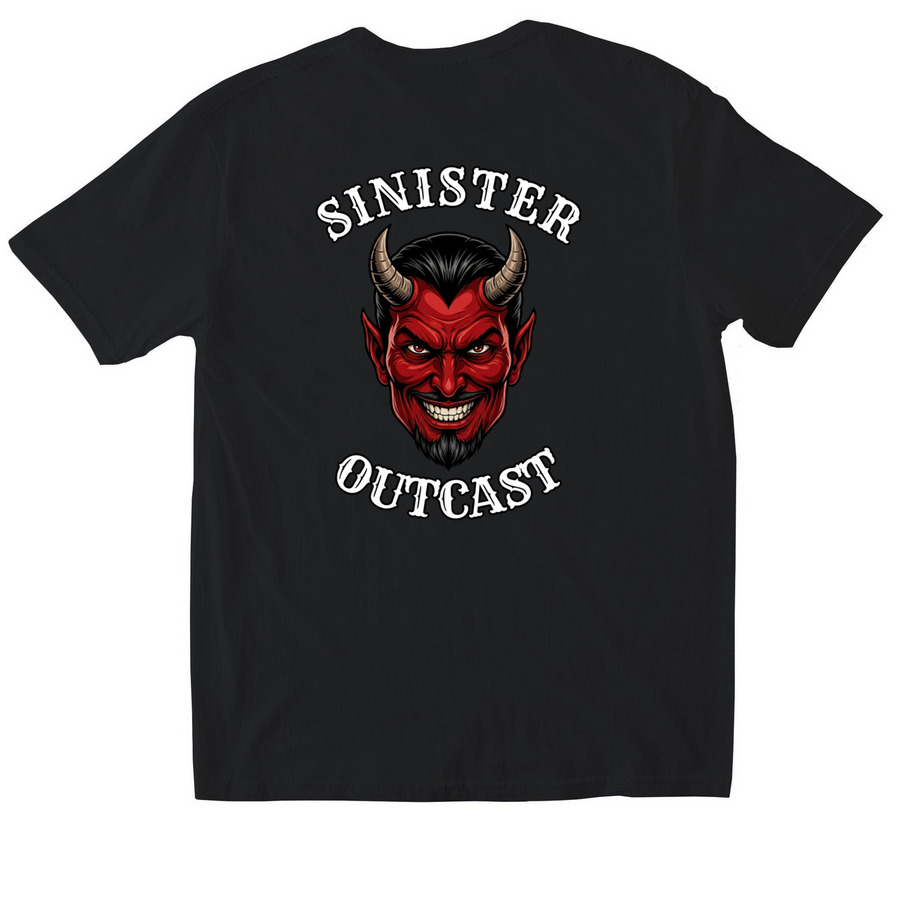 Sinister Outcast, a Black Softstyle Cotton Tee (back-view)