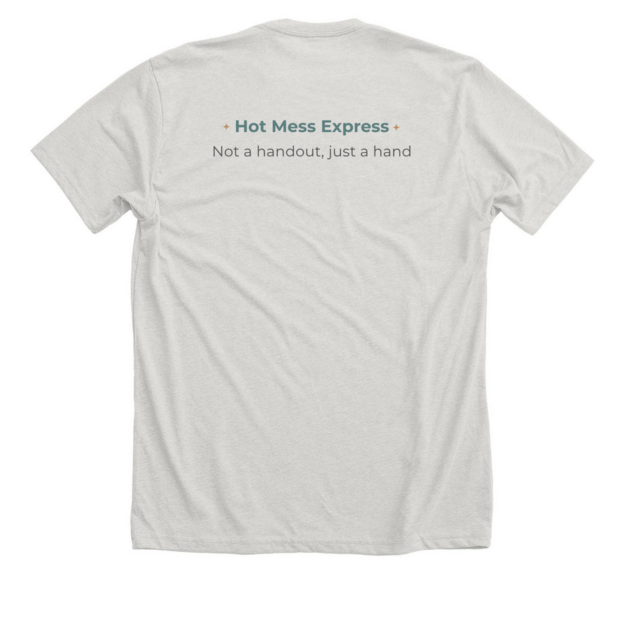 hot girls don't judge, a Heather Cement Premium Unisex Tee (back-view)